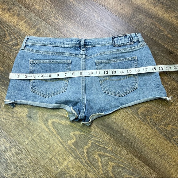 Vintage Abercrombie & Fitch Micro Denim Mini Shorts Low Rise Womens 6 Y2K - Picture 5 of 8